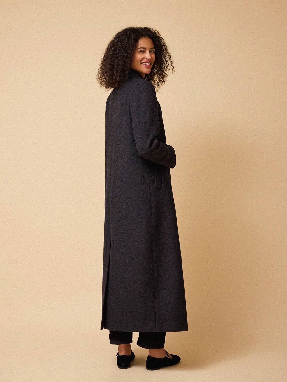 Brooke Maxi Coat - Charcoal