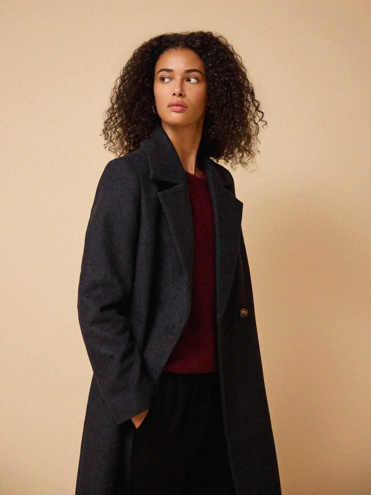 Brooke Maxi Coat - Charcoal