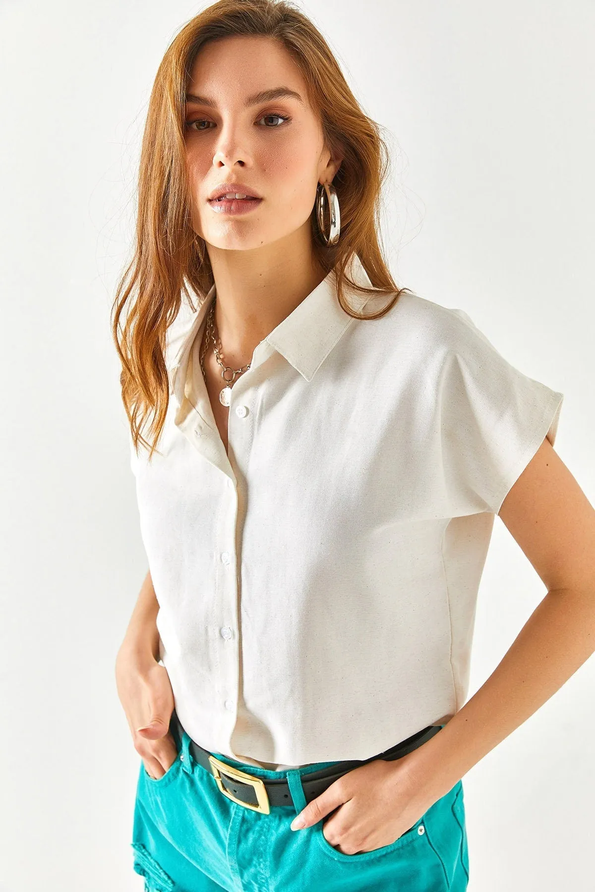 Casual Boho Style,Bat Sleeve Viscose Shirt,Flowy Summer Blouse,Bohemian Chic,Alternative Fashion,Solid Pattern Elegance Shirt,Office Top 3