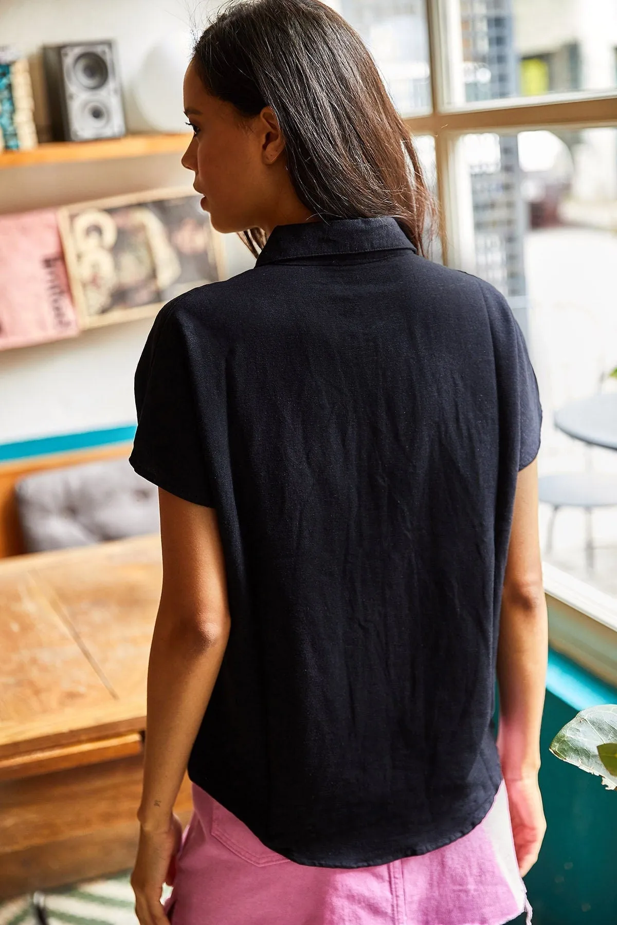 Casual Boho Style,Bat Sleeve Viscose Shirt,Flowy Summer Blouse,Bohemian Chic,Alternative Fashion,Solid Pattern Elegance Shirt,Office Top 3