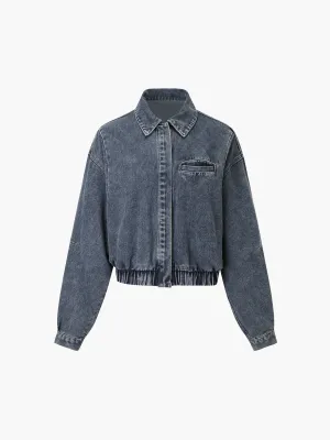 CHICMY- Vintage Wash Denim Jacket