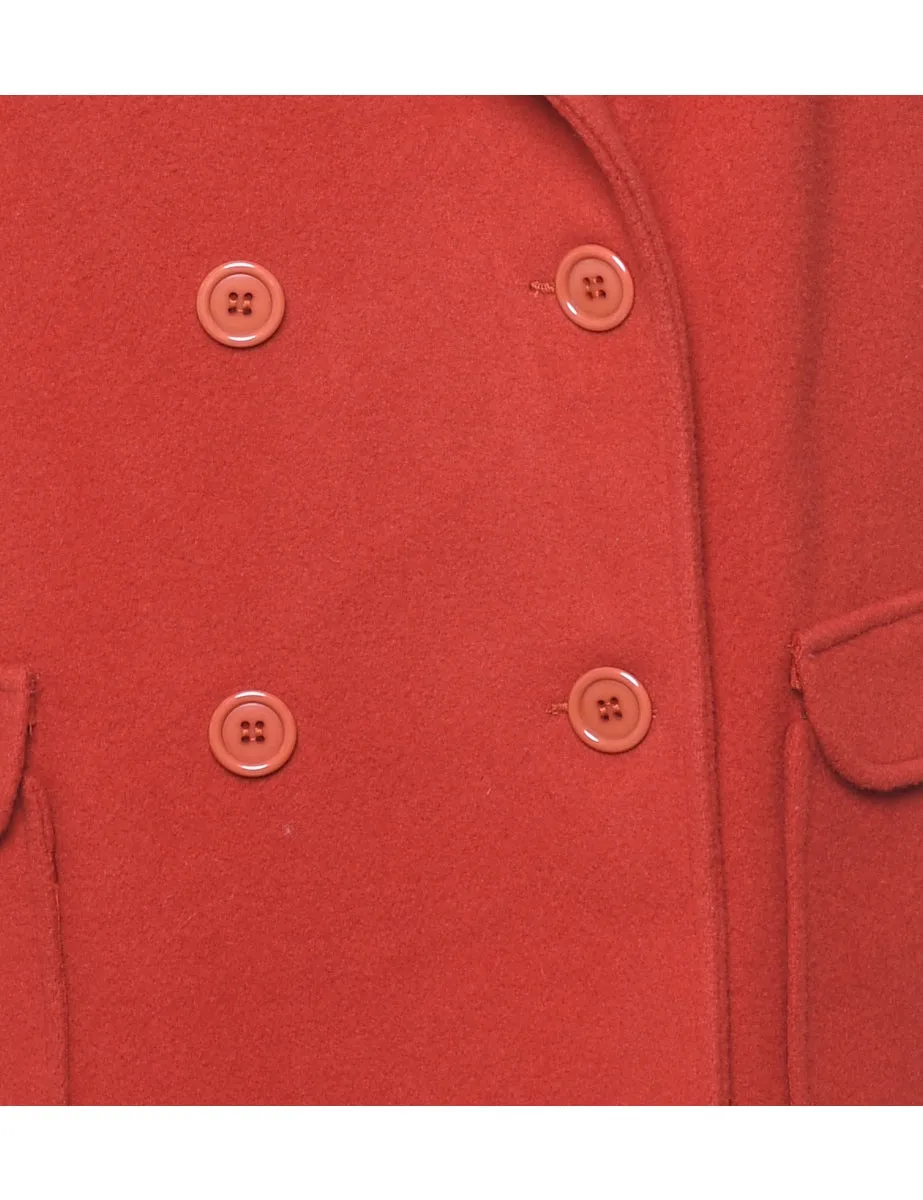 Coral Wool Coat - L