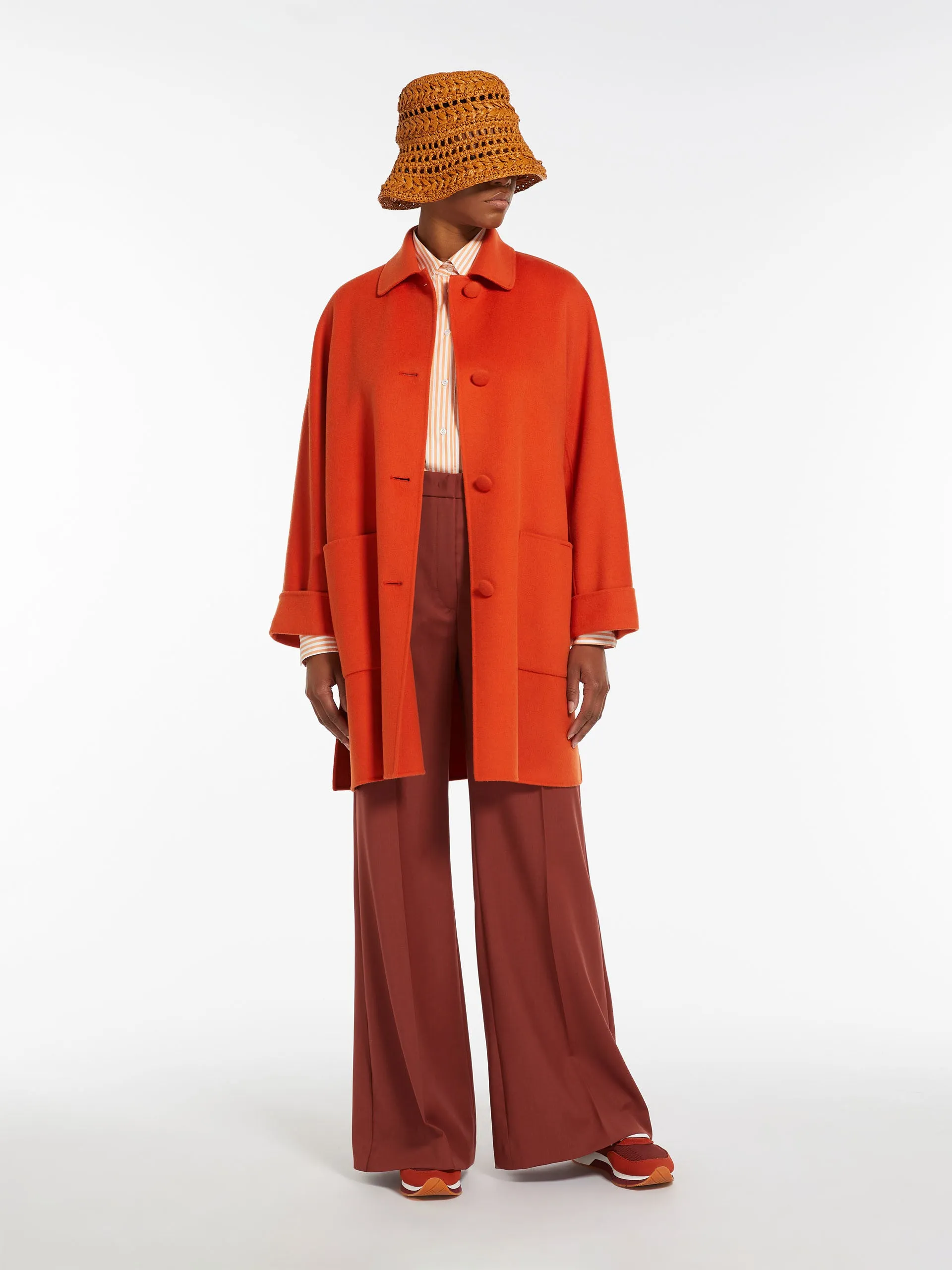 Double-faced wool coat