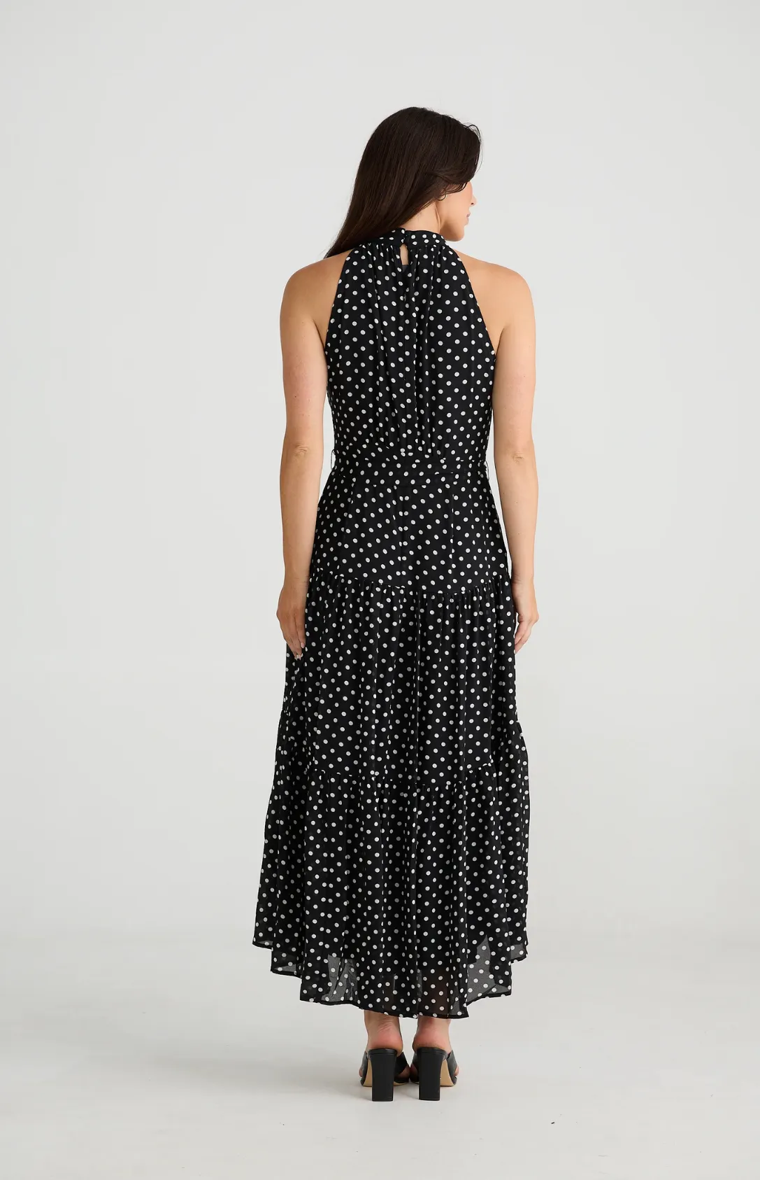 Greta Dress - Black & White Polka Dot