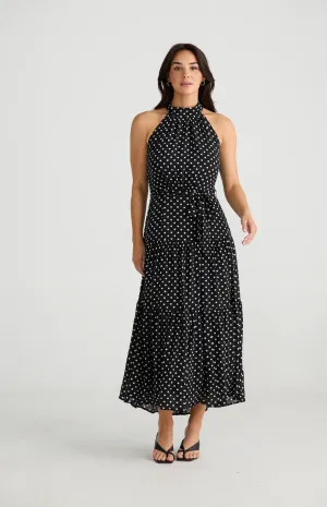 Greta Dress - Black & White Polka Dot