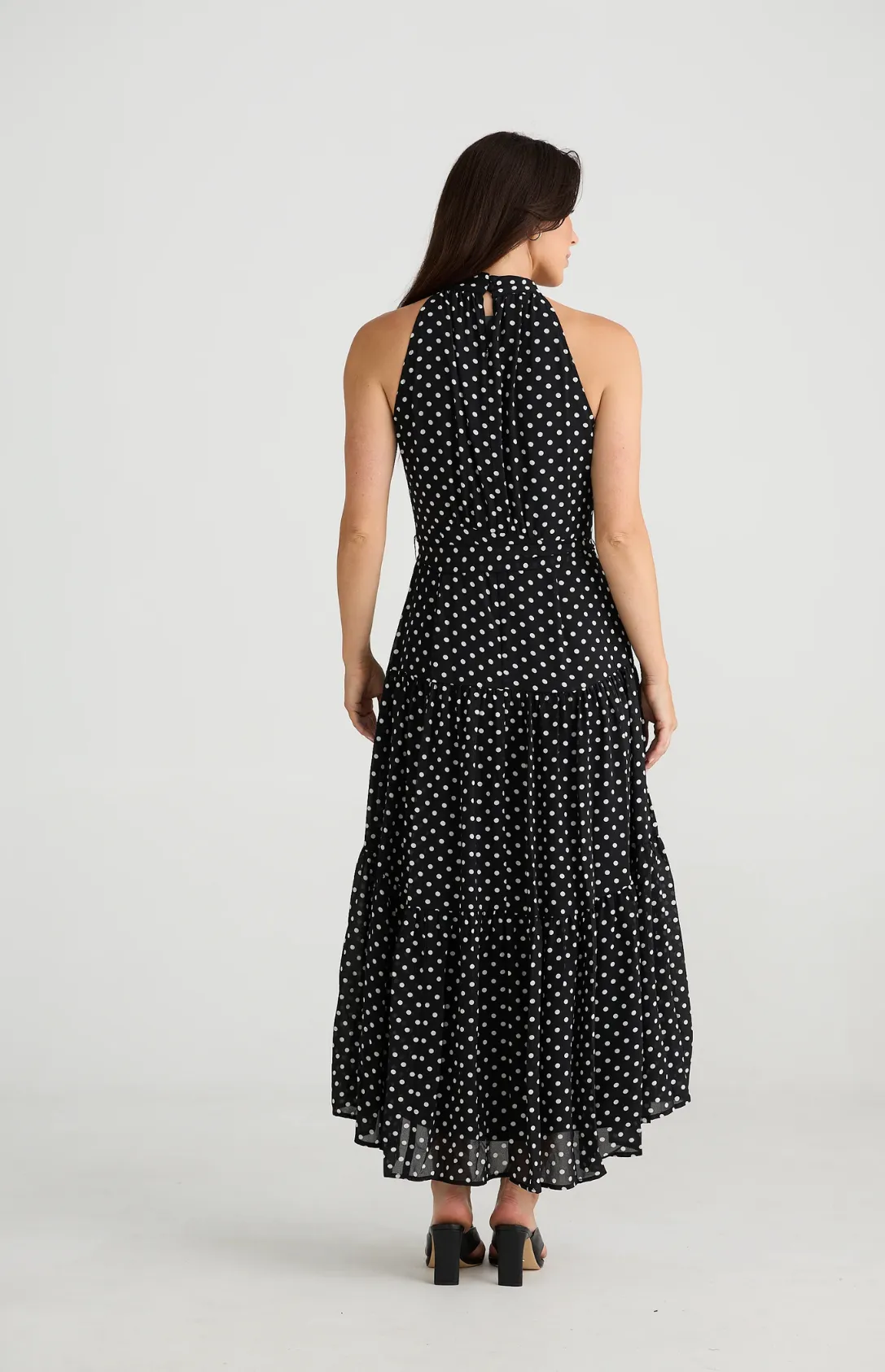 Greta Dress - Black & White Polka Dot