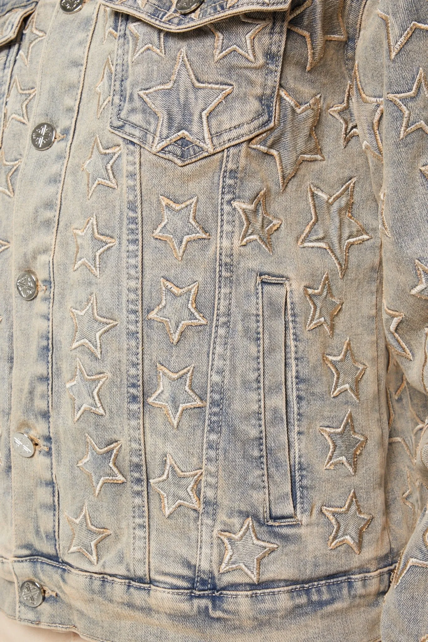 Guapi Vintage Stars Denim Jacket