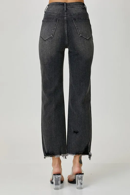 High Rise Straight Jeans