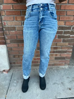 Kancan High Rise Slim Straight Jeans