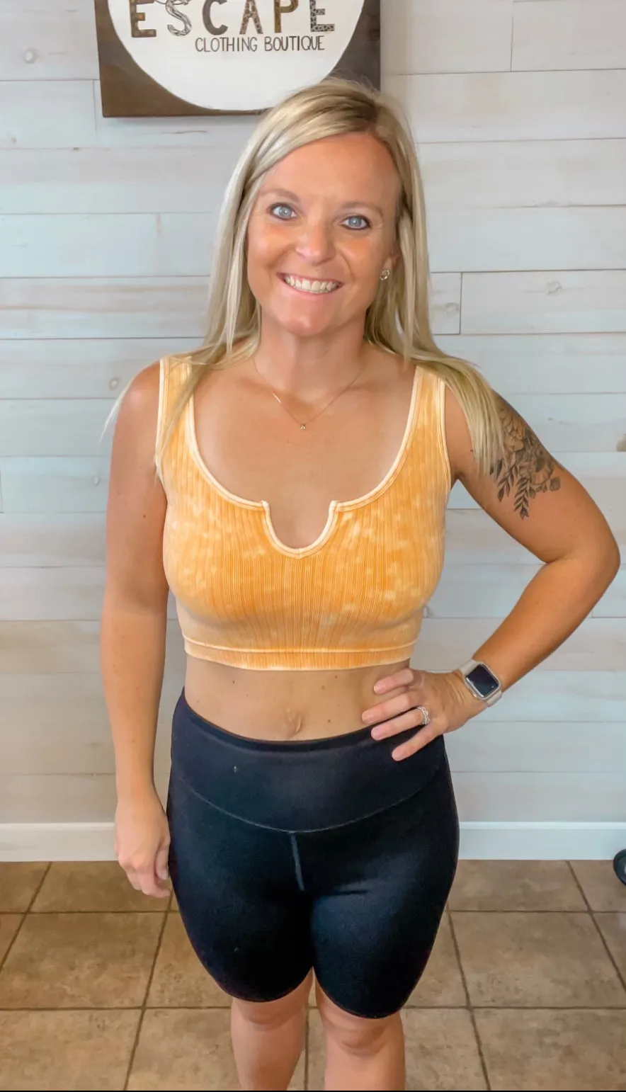 Keyhole Cropped Tank Top