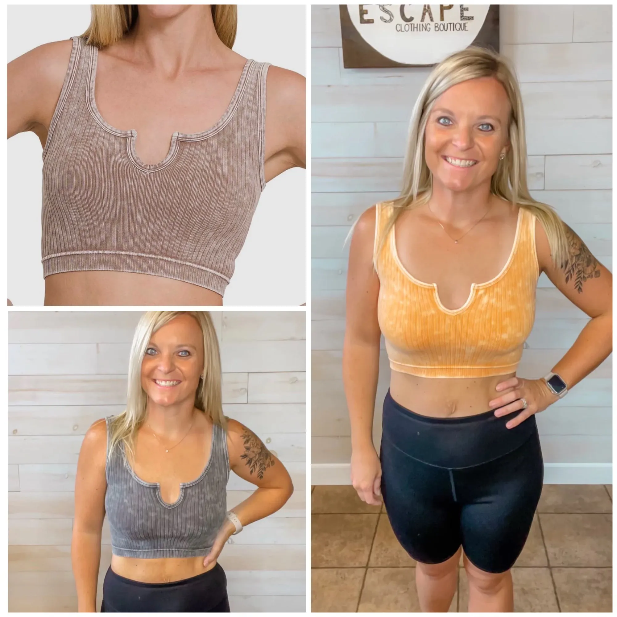 Keyhole Cropped Tank Top