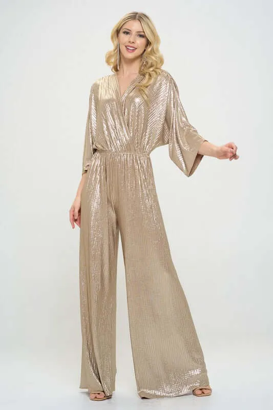 Kimono Sleeve Wide Leg Jumpsuit