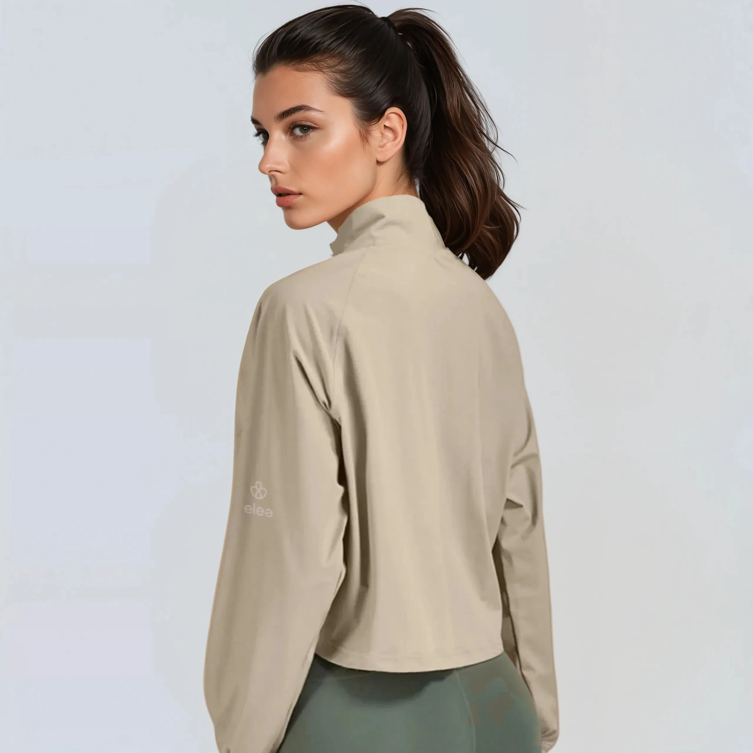 Lightweight Leisure Cropped Windbreaker Jacket
