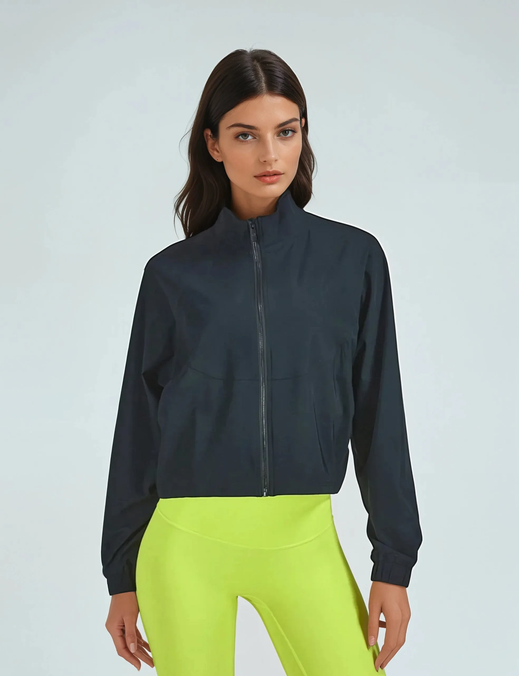 Lightweight Leisure Cropped Windbreaker Jacket