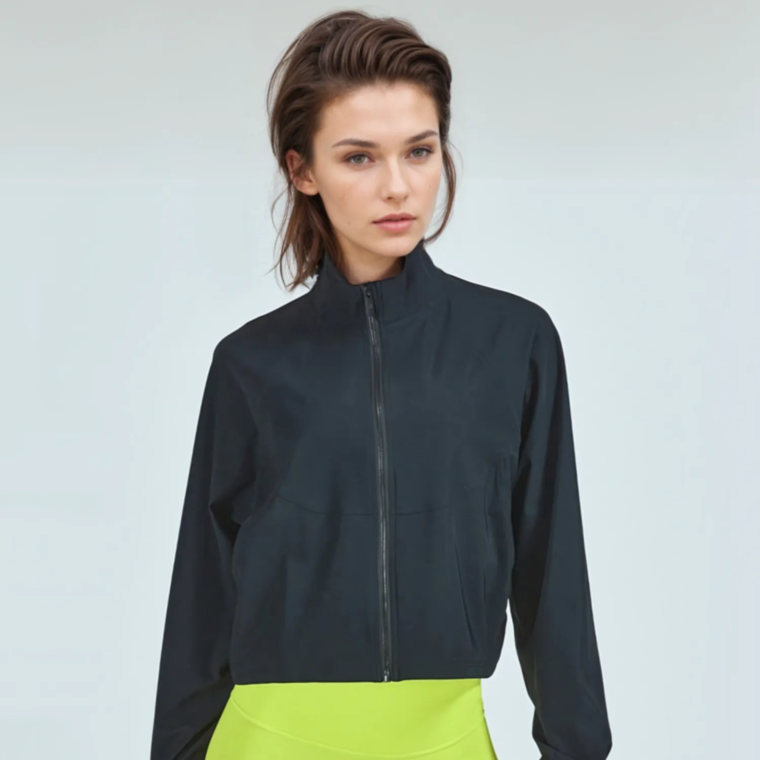 Lightweight Leisure Cropped Windbreaker Jacket