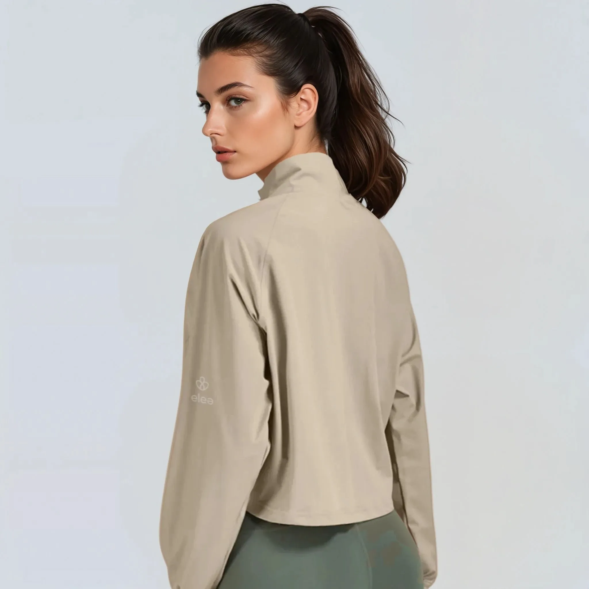 Lightweight Leisure Cropped Windbreaker Jacket