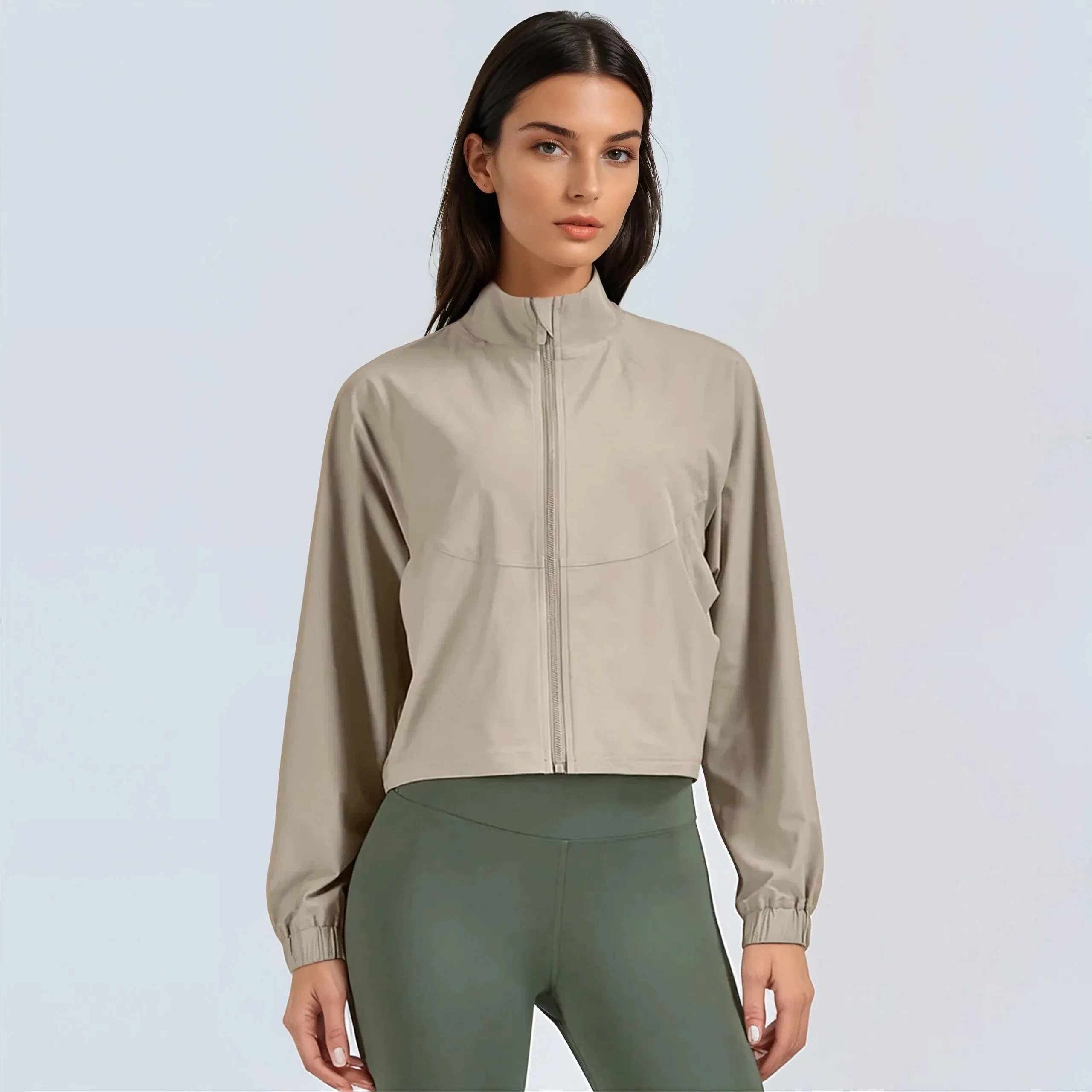 Lightweight Leisure Cropped Windbreaker Jacket