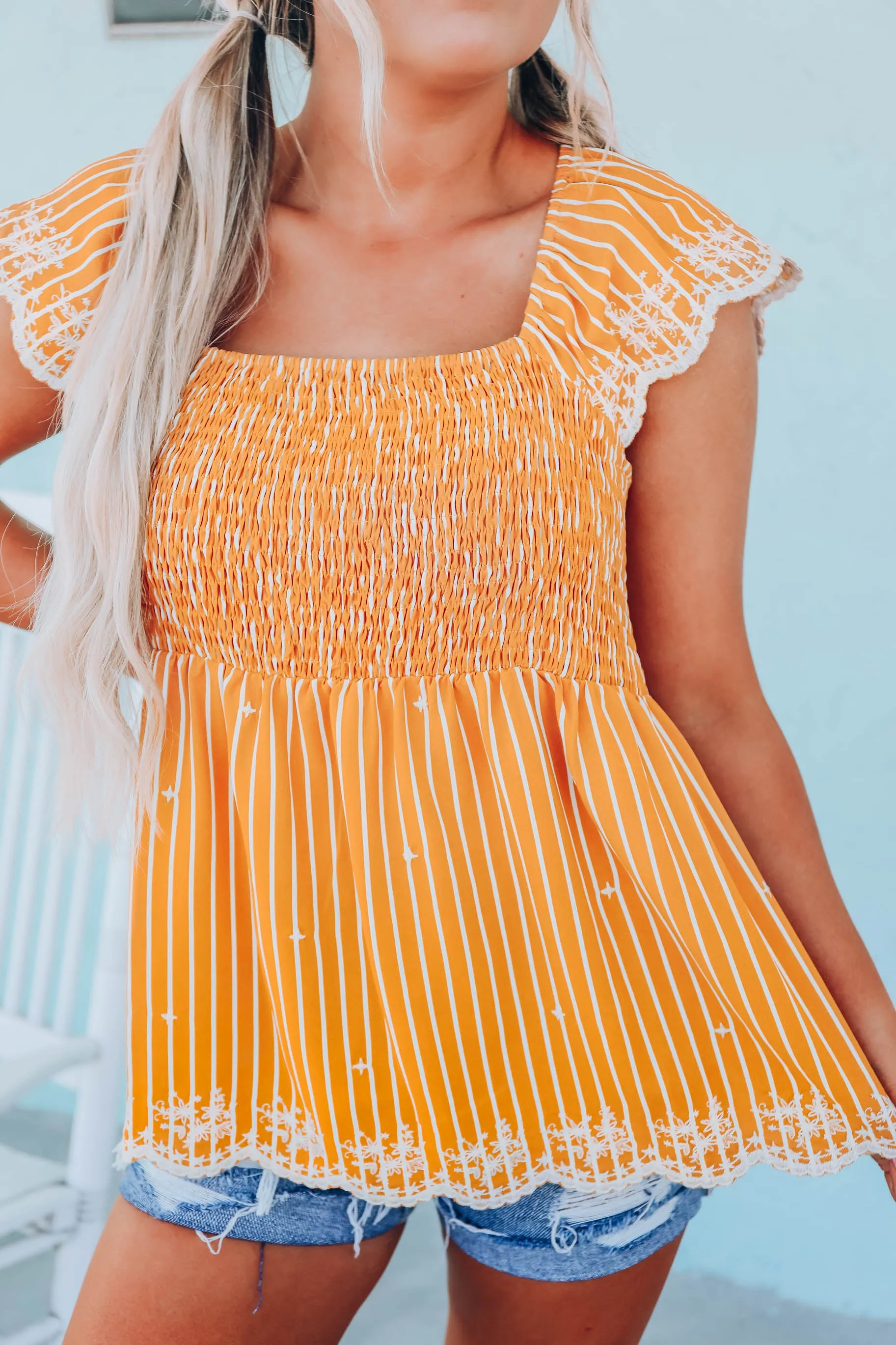 Marigold Embroidered Blouse