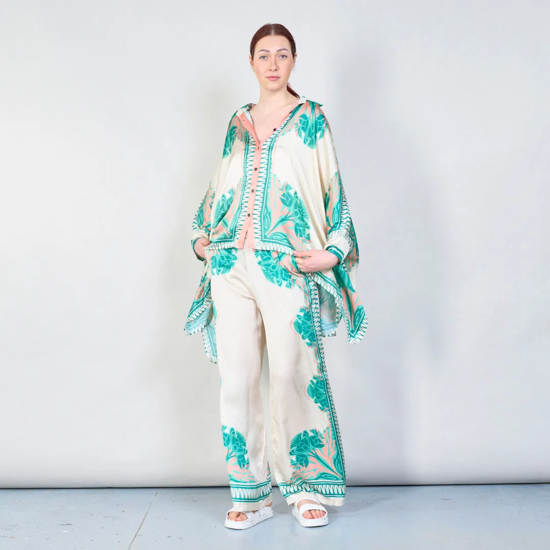 Mediterranean bloom print co-ord set wholesale