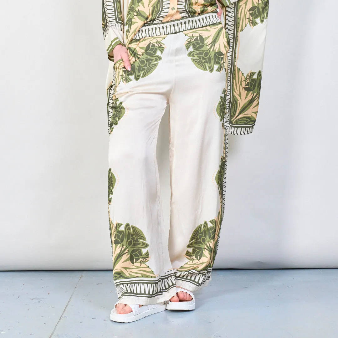 Mediterranean bloom print co-ord set wholesale