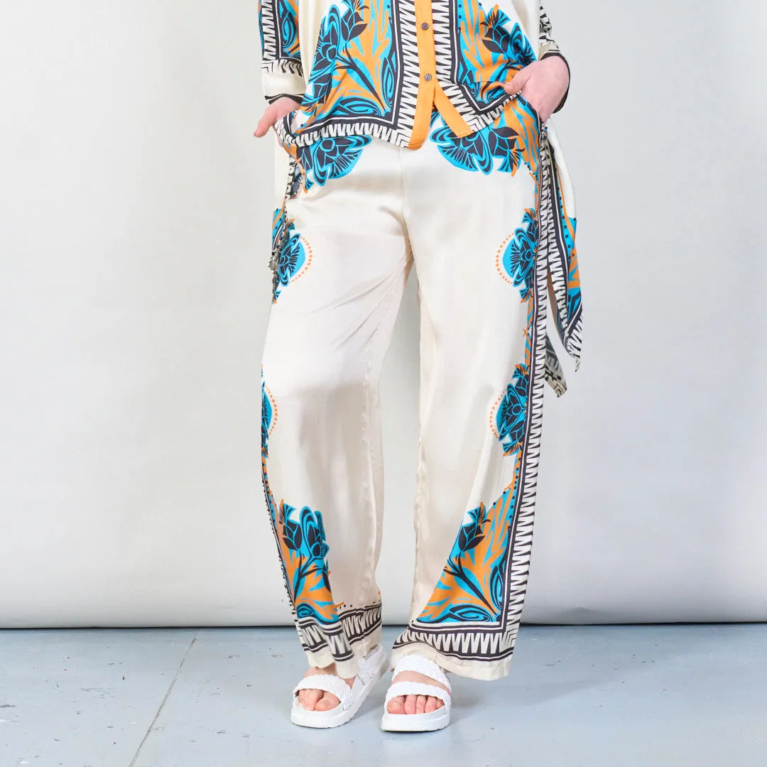 Mediterranean bloom print co-ord set wholesale