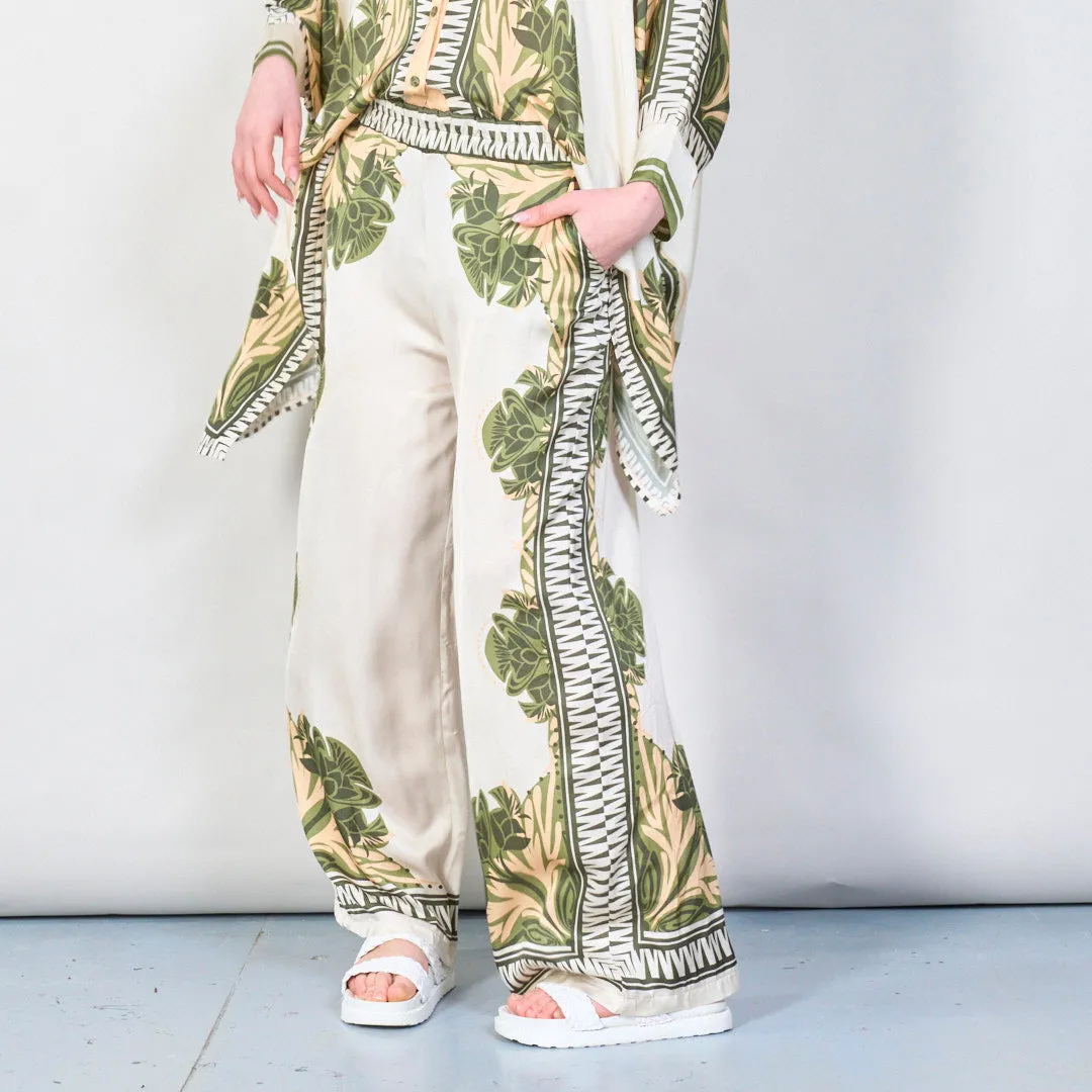 Mediterranean bloom print co-ord set wholesale