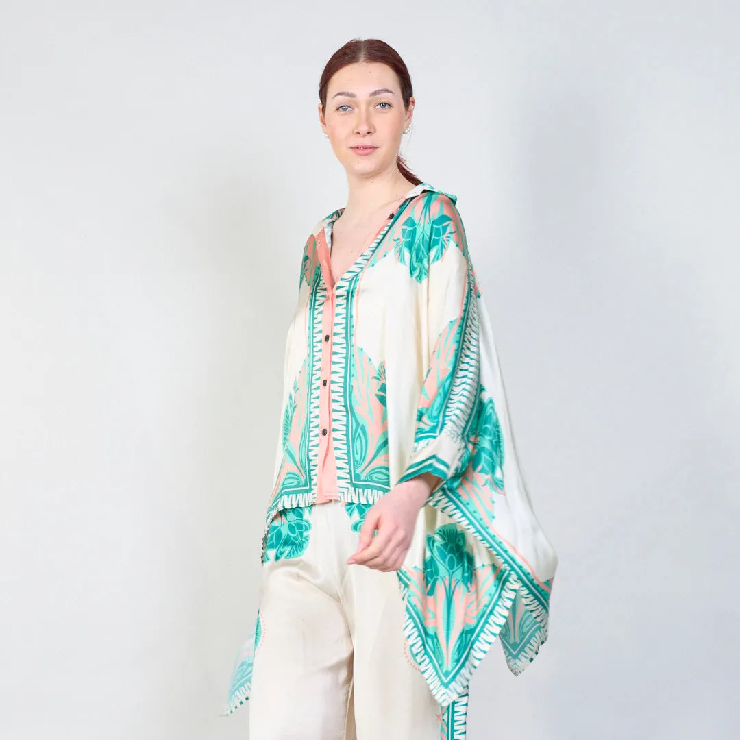 Mediterranean bloom print co-ord set wholesale