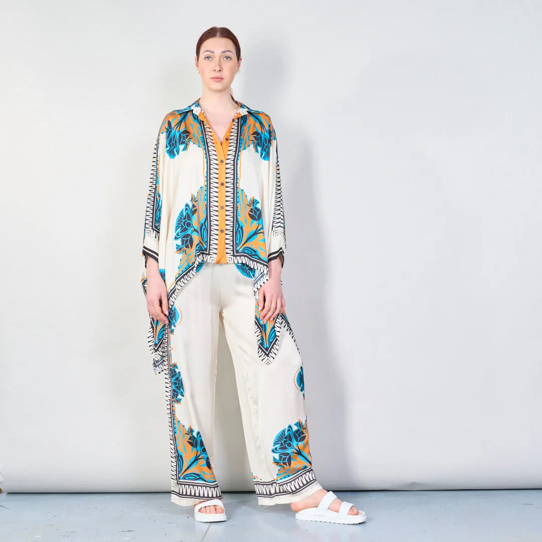 Mediterranean bloom print co-ord set wholesale