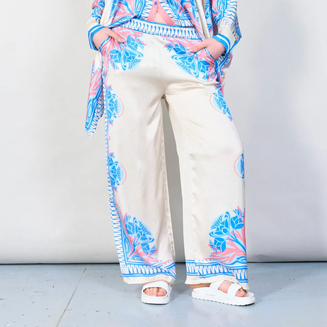 Mediterranean bloom print co-ord set wholesale