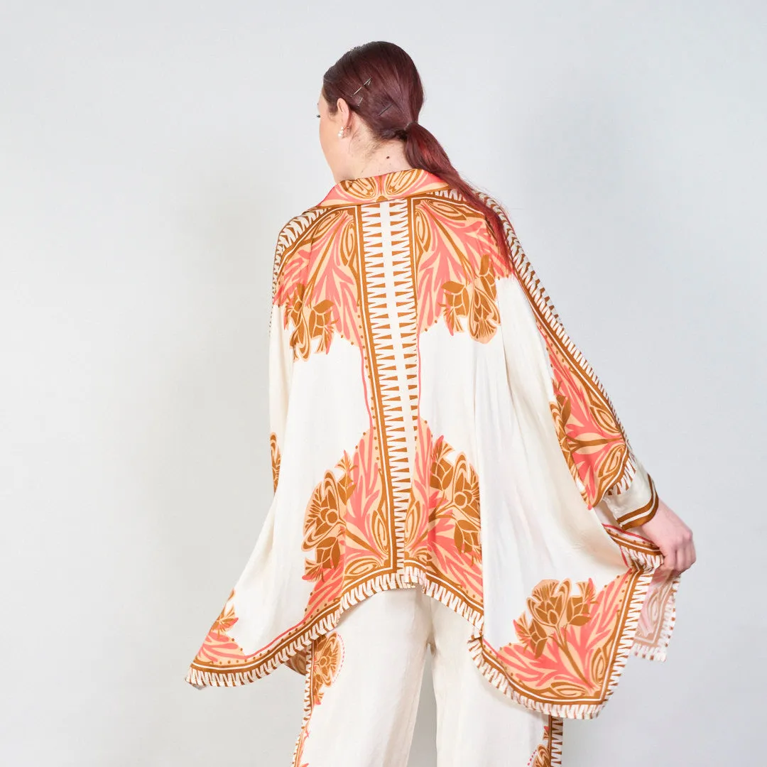 Mediterranean bloom print co-ord set wholesale
