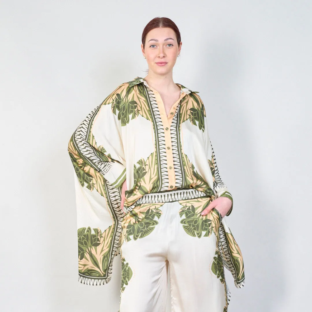 Mediterranean bloom print co-ord set wholesale