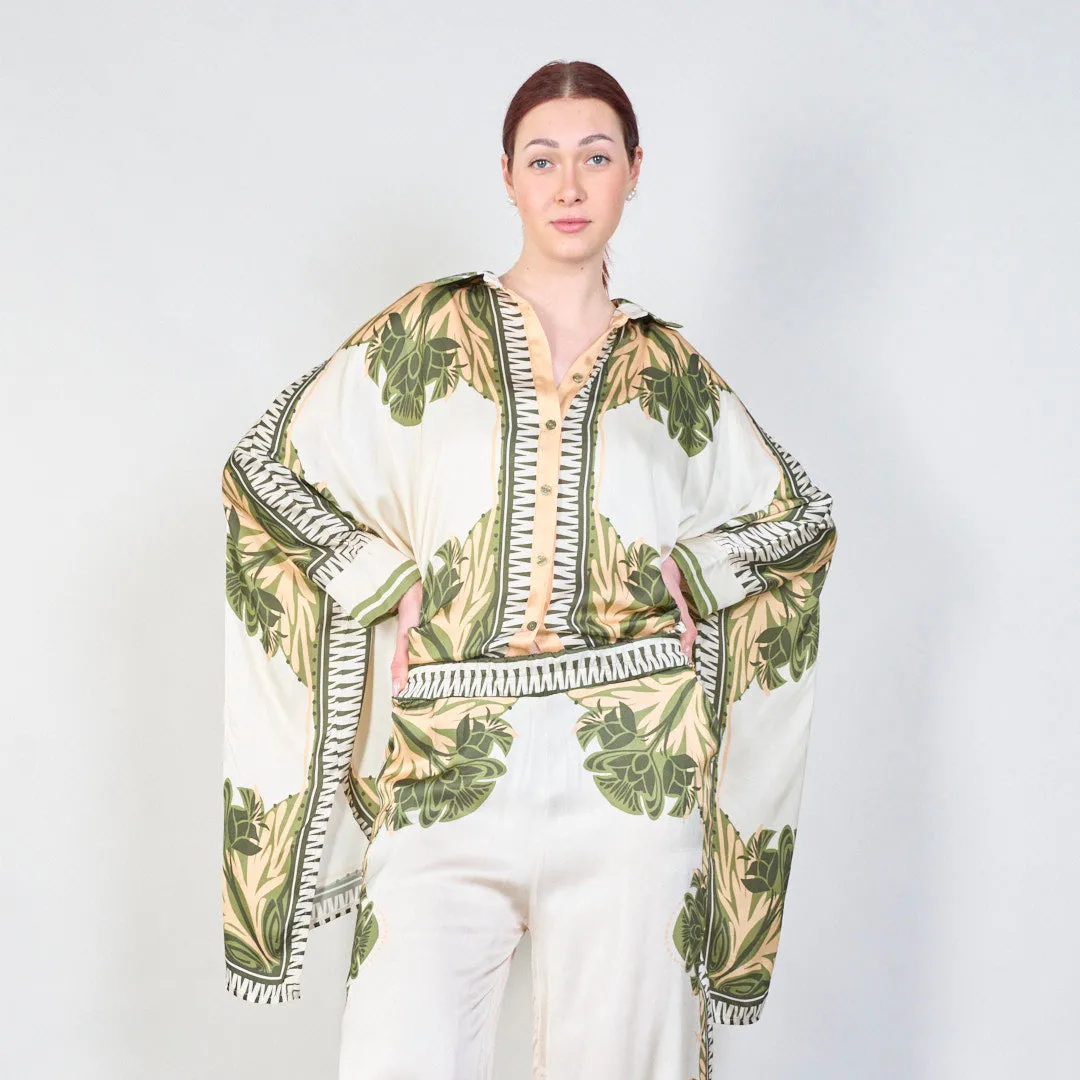 Mediterranean bloom print co-ord set wholesale
