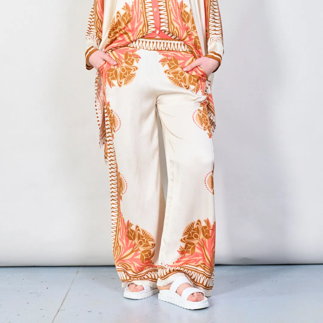 Mediterranean bloom print co-ord set wholesale