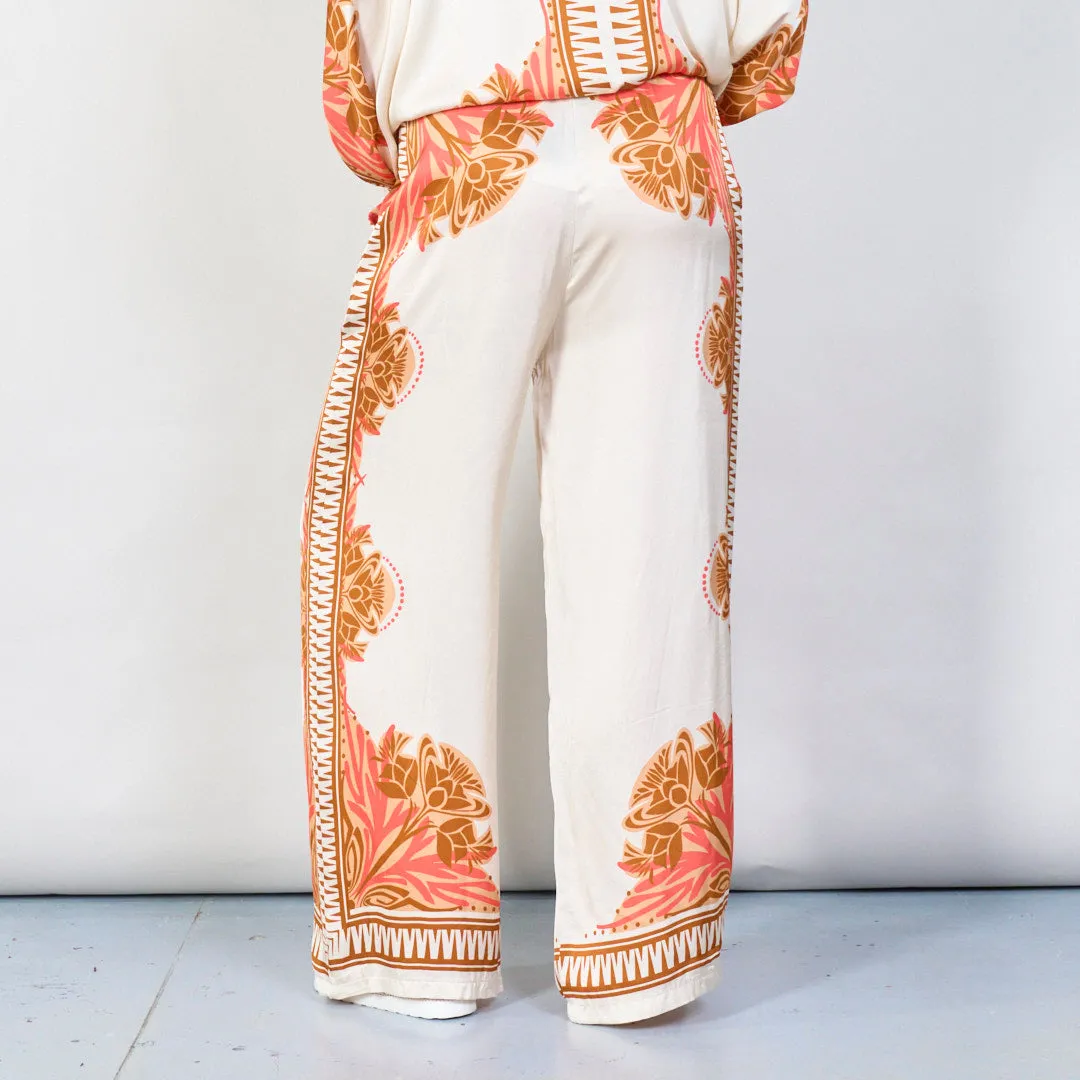 Mediterranean bloom print co-ord set wholesale