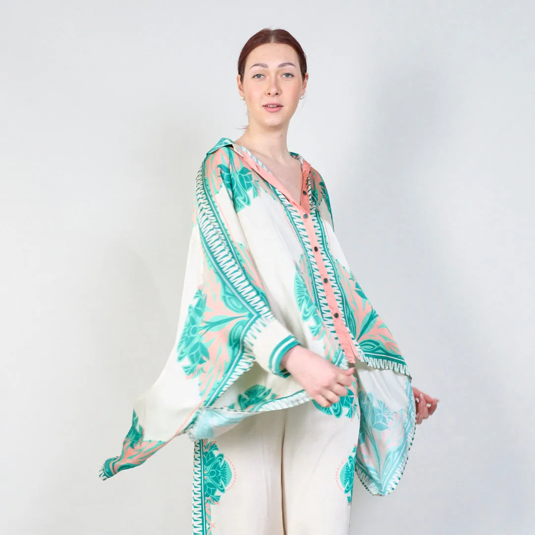 Mediterranean bloom print co-ord set wholesale