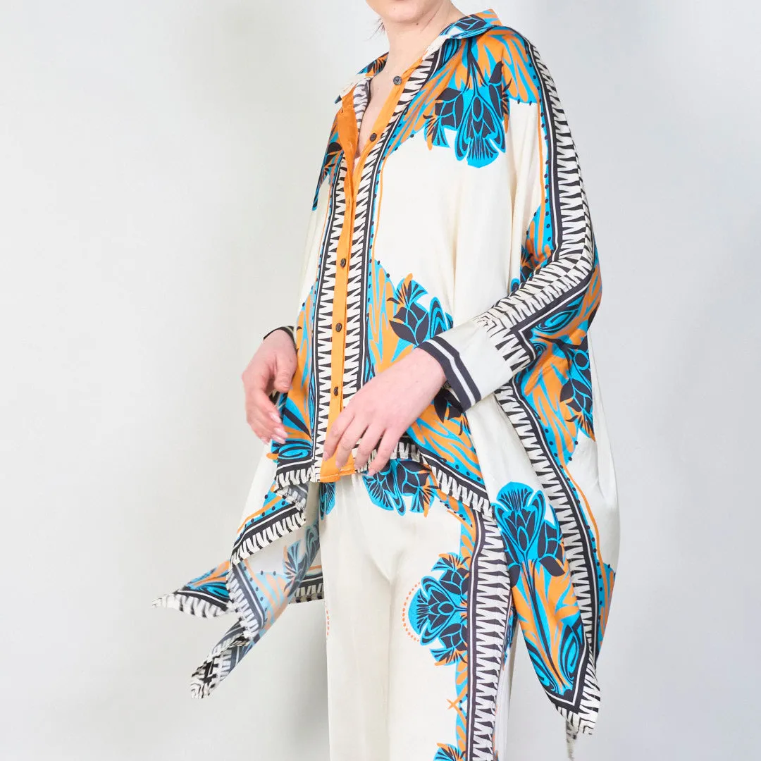 Mediterranean bloom print co-ord set wholesale