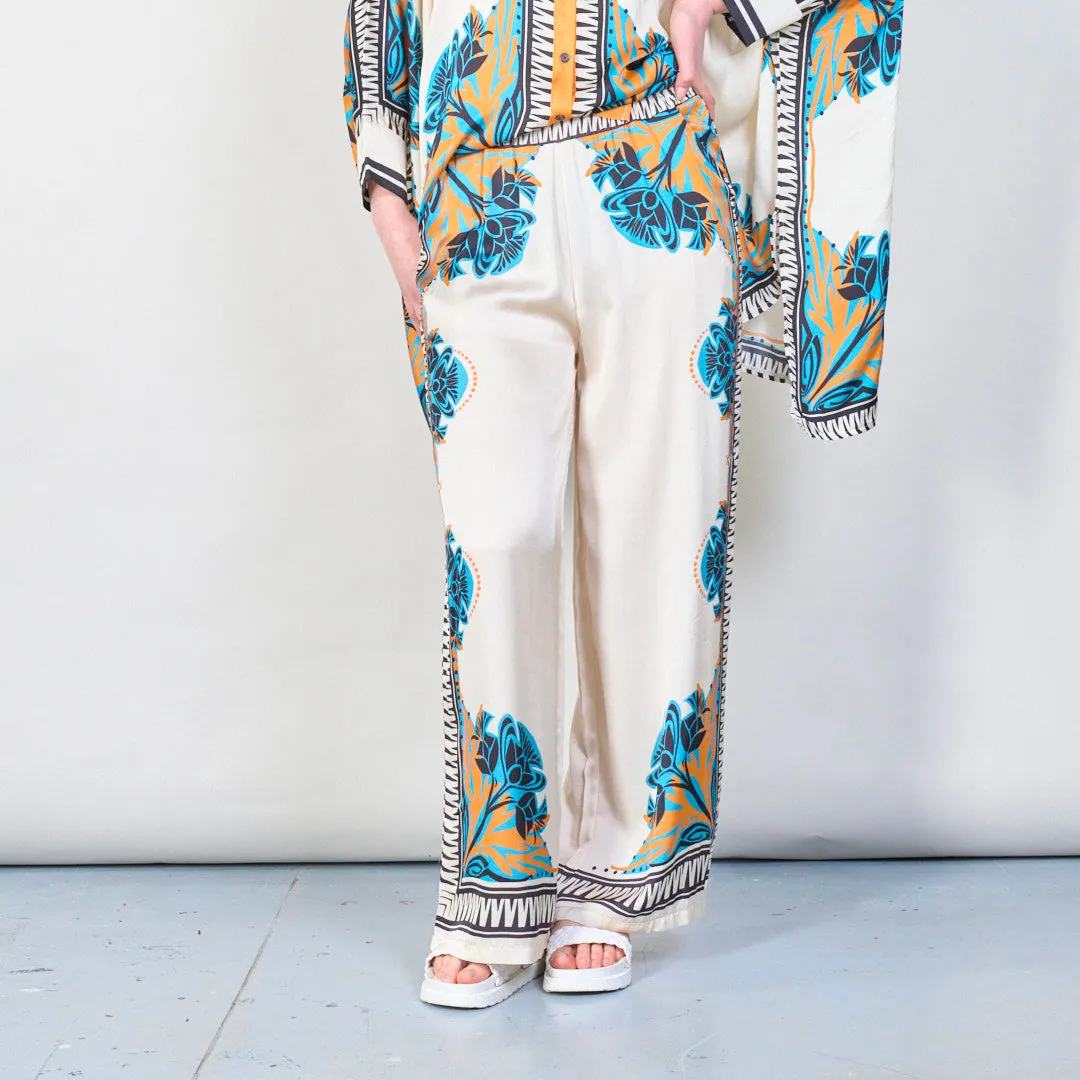 Mediterranean bloom print co-ord set wholesale