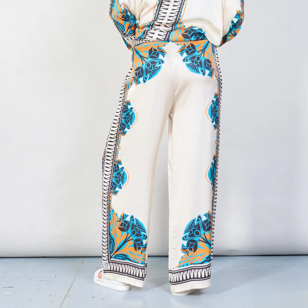 Mediterranean bloom print co-ord set wholesale