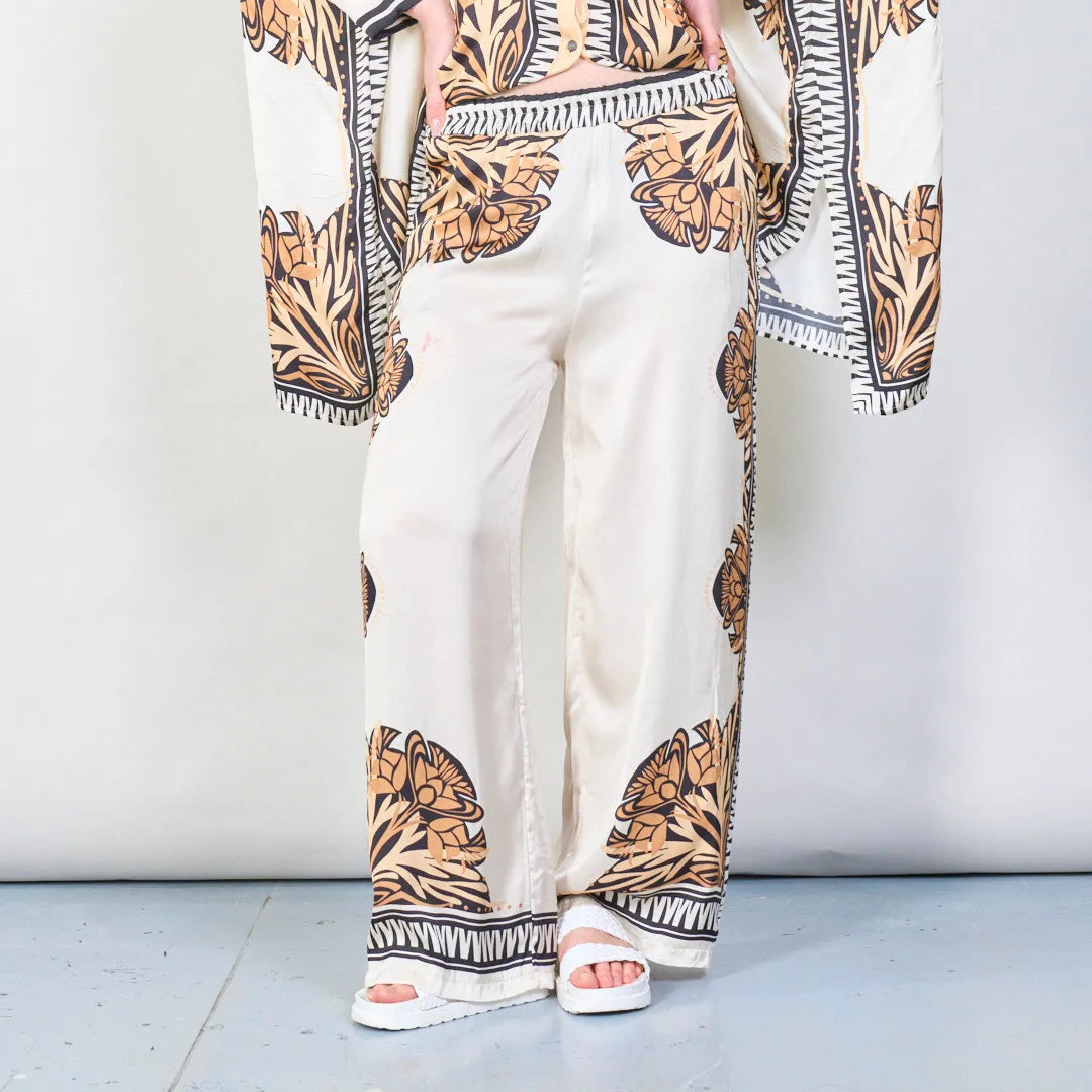 Mediterranean bloom print co-ord set wholesale