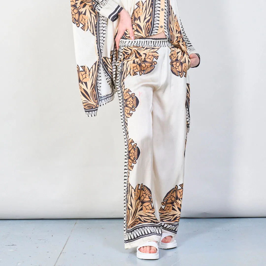 Mediterranean bloom print co-ord set wholesale