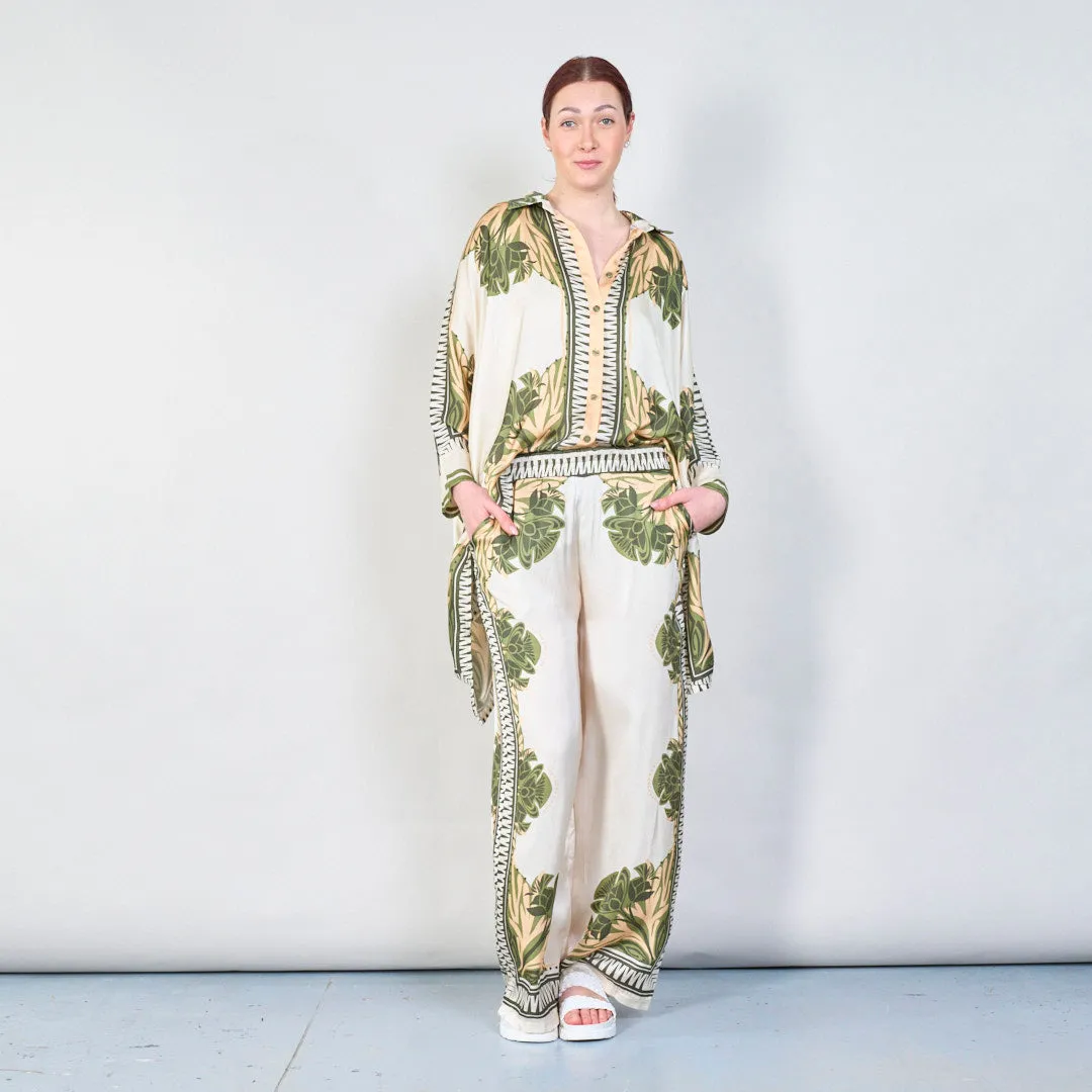 Mediterranean bloom print co-ord set wholesale