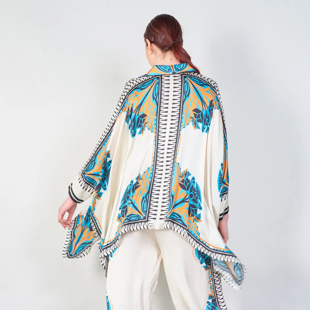 Mediterranean bloom print co-ord set wholesale