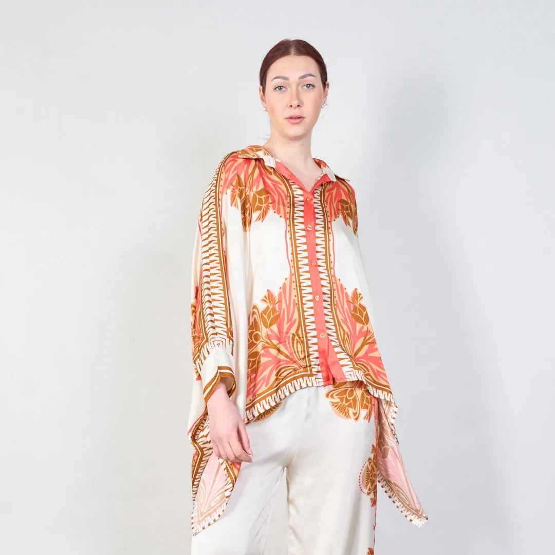 Mediterranean bloom print co-ord set wholesale