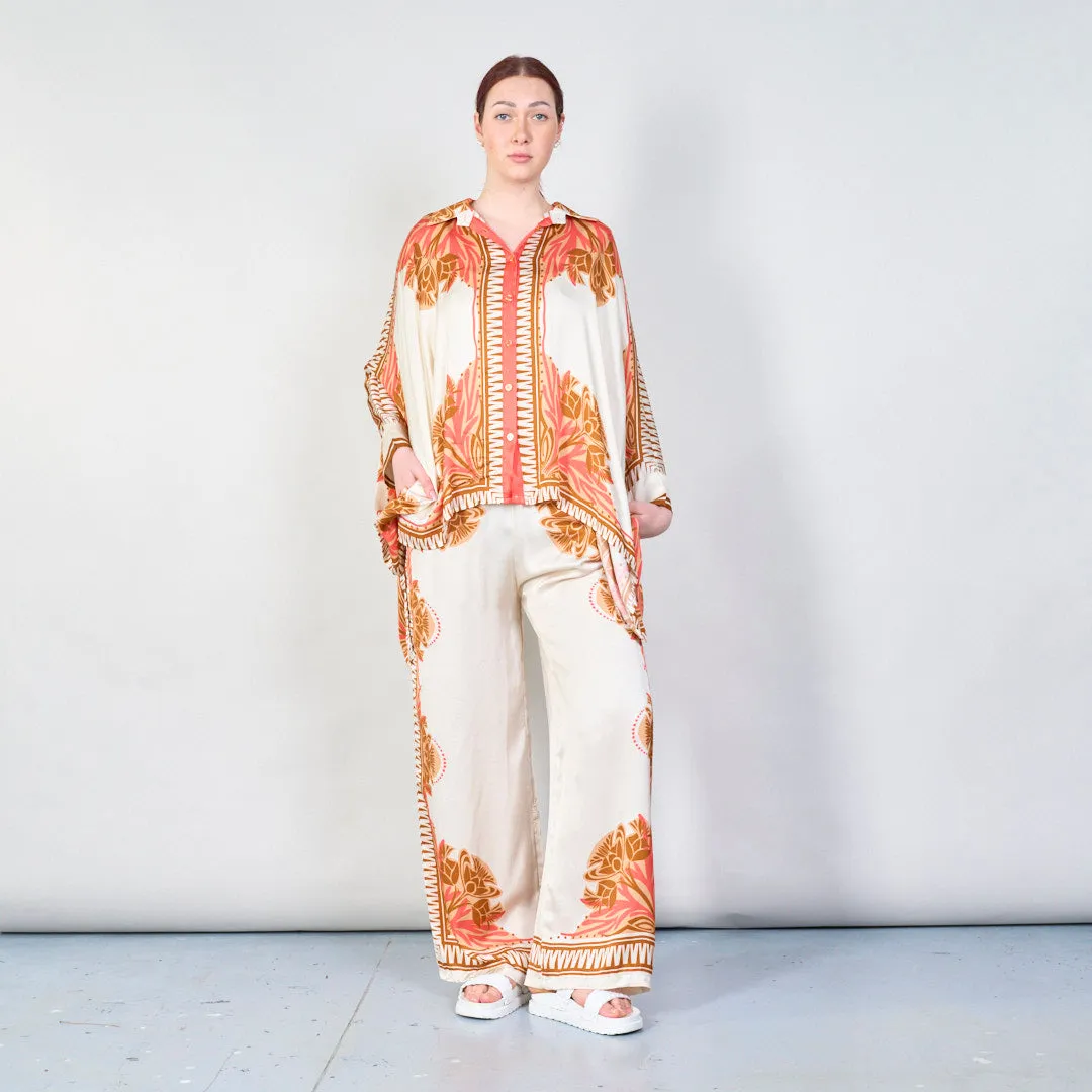 Mediterranean bloom print co-ord set wholesale