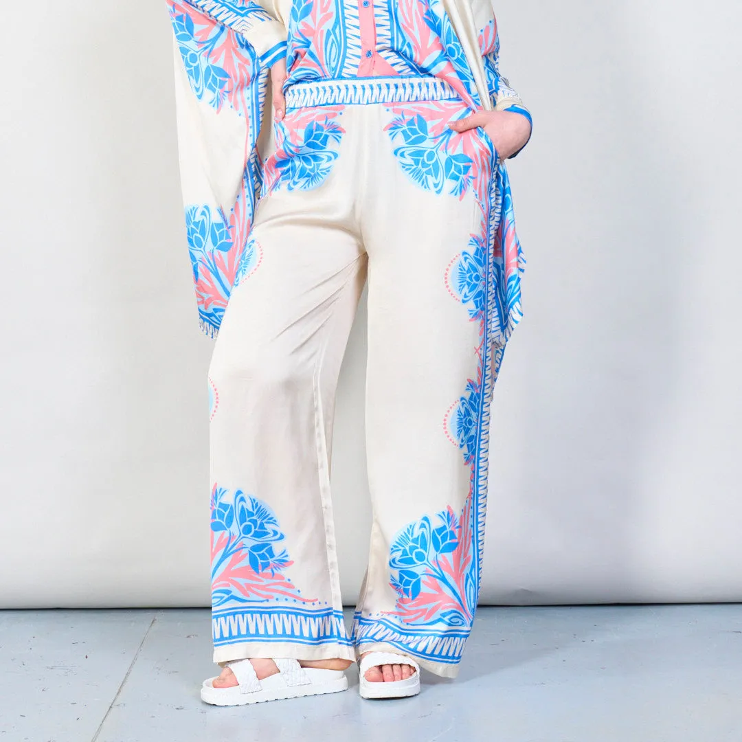 Mediterranean bloom print co-ord set wholesale