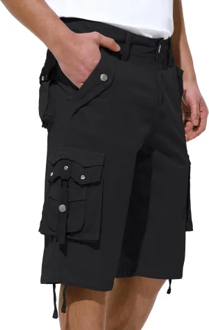 Mens Cargo Shorts Casual Shorts Hiking Shorts Below Knee Relaxed Fit Multi Pockets Running Joggers Outdoor Mens Shorts
