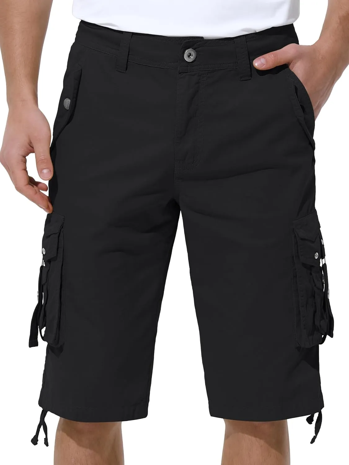 Mens Cargo Shorts Casual Shorts Hiking Shorts Below Knee Relaxed Fit Multi Pockets Running Joggers Outdoor Mens Shorts
