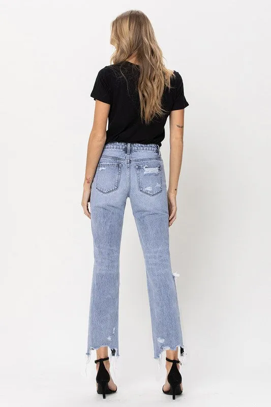 MIA SUPER HIGH RISE CROP JEAN BLUE MELODY
