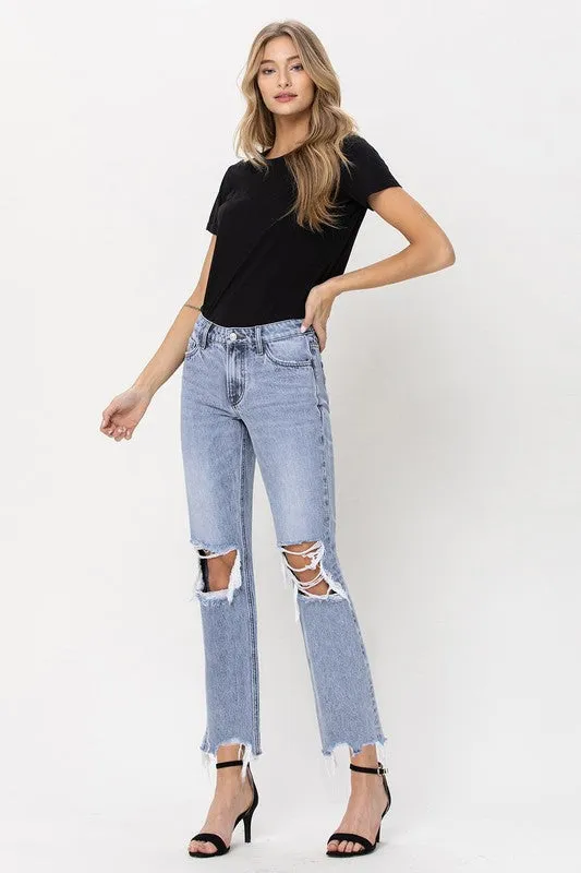 MIA SUPER HIGH RISE CROP JEAN BLUE MELODY