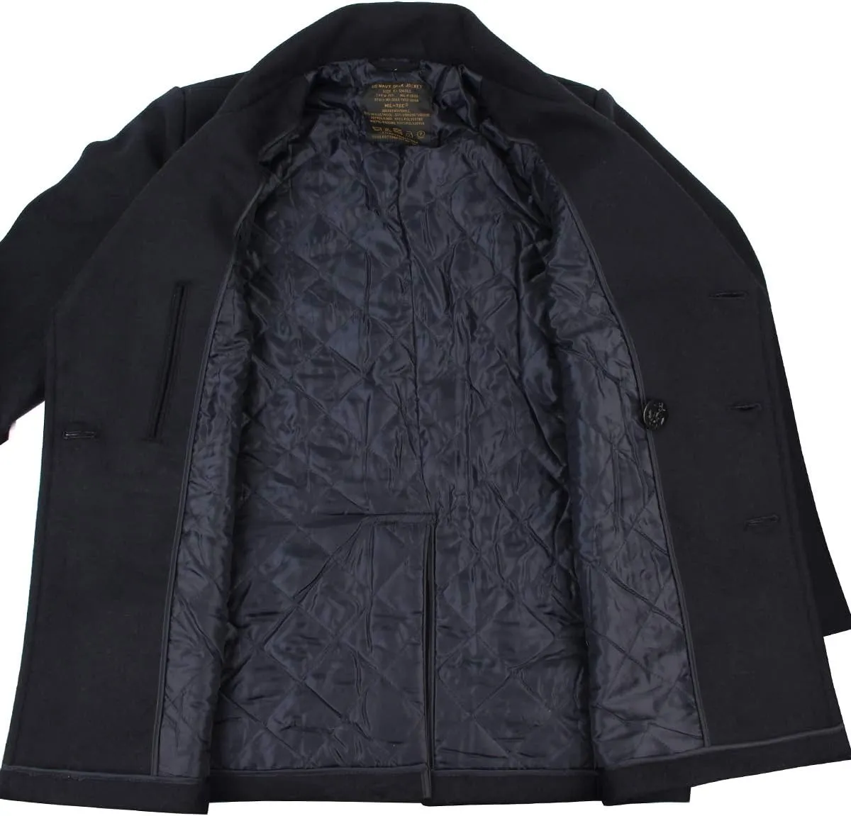 Mil-Tec Men's Us Navy Pea Coat Chiffon